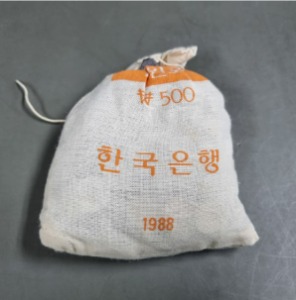 현행 1원주화 1988년 500개 소관봉 미사용