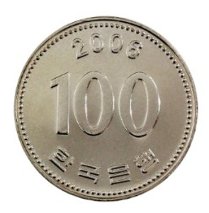 현행주화 100원주화 2006년 미사용